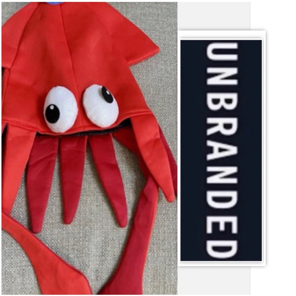 UNBRANDED Red SQUID MASK Halloween Costume Hat Mask